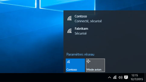 Mode avion Windows 10